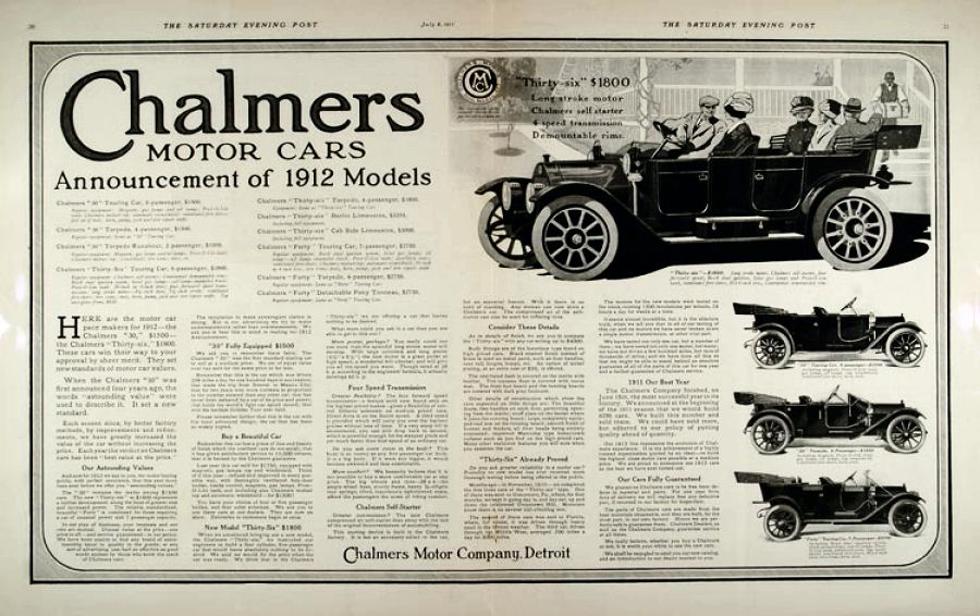 1912 Chalmers Auto Advertising